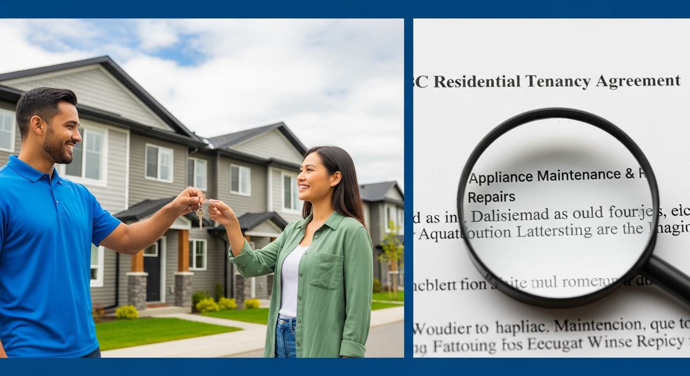 Page from the BC Residential Tenancy Act highlighting appliance repair responsibilities.