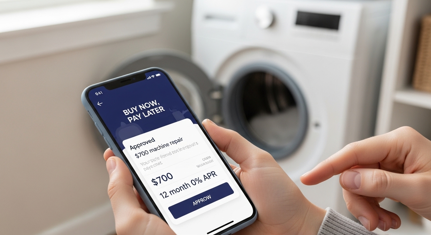 Buy now pay later for appliance repair