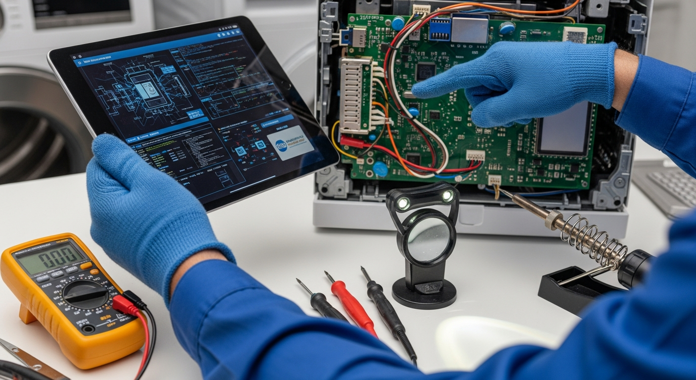 Appliance repair technician smart technology