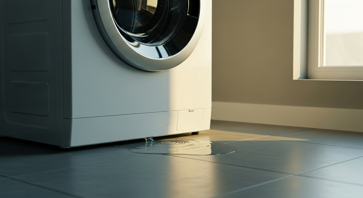 Hidden washing machine water leak in Abbotsford home
