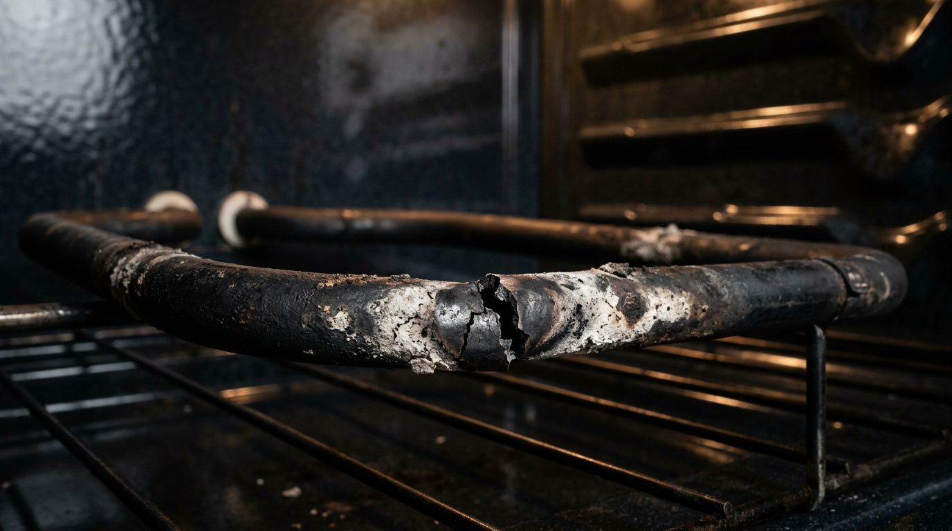 broken electric oven heating element inspection